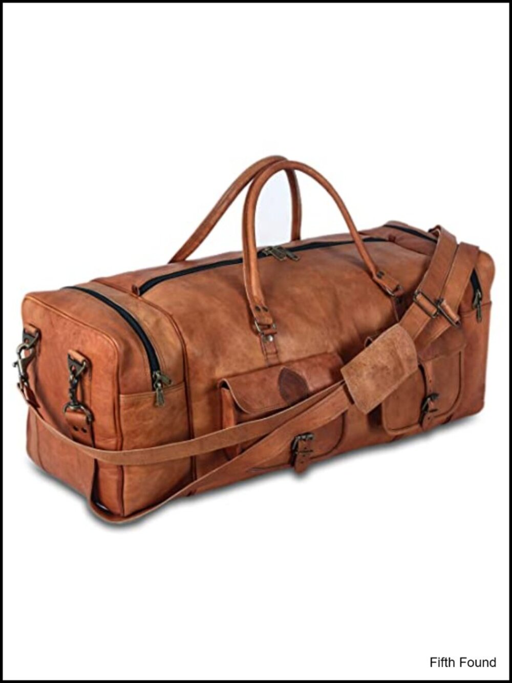 32 inch full grain leather duffle bag travel holdall gym